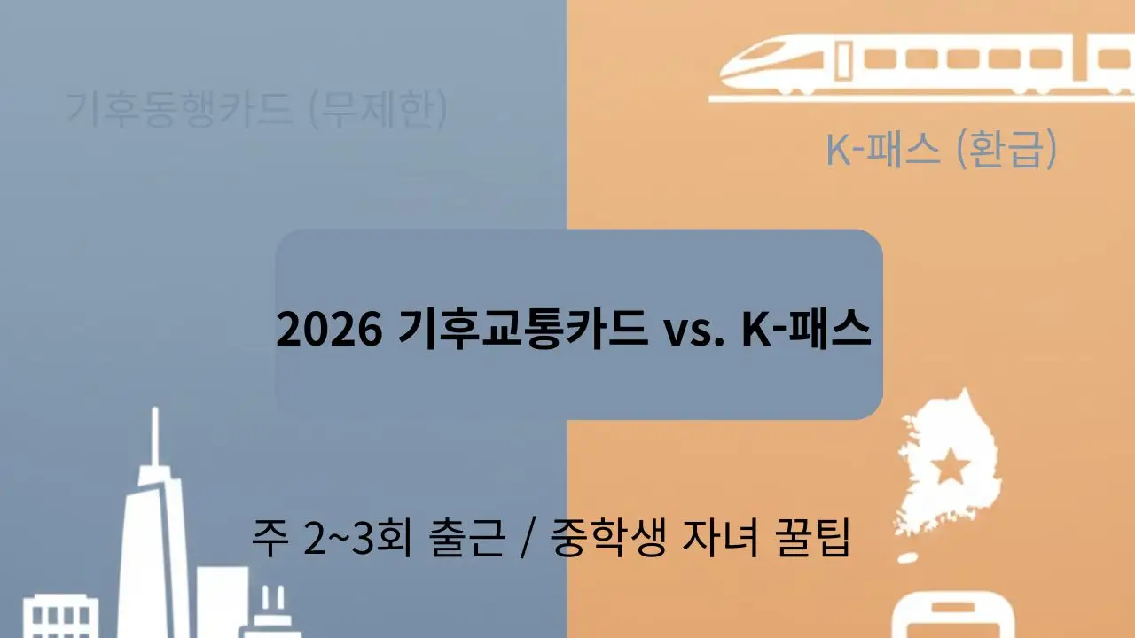 기후동행카드 K패스 비교