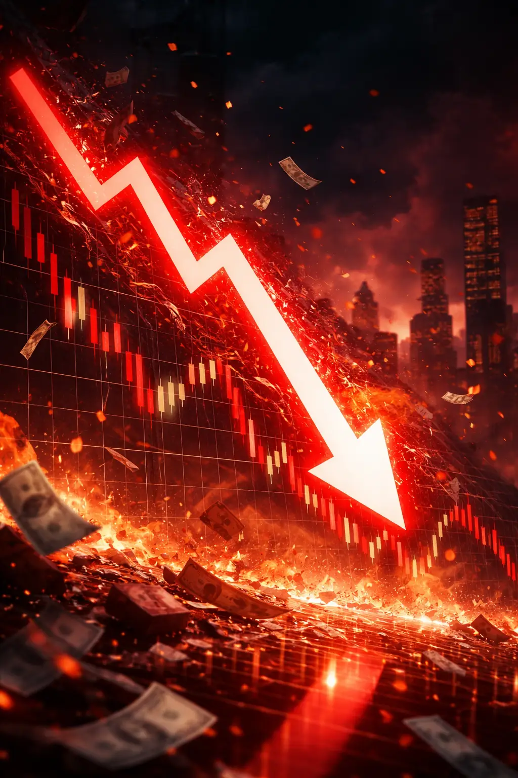 Golden bull representing financial recovery during market crash